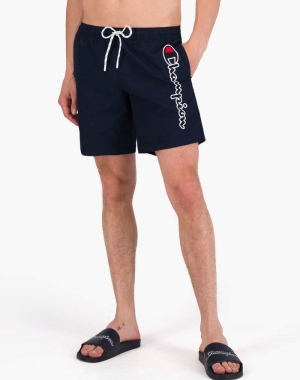 Champion Board Vertical Script Logo Shorts Herr Marinblå | 3286491-PA