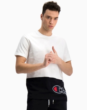Champion Colorblock T-Shirt Wraparound Logo T-shirt Herr Vita | 2908416-CO