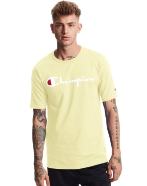 Champion Heritage Vintage Logo T-shirt Herr Gula | 3506189-SD