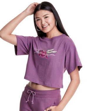 Champion Merlot Artist Series Heritage Cropped Blast Dam Lila | 8751204-BK