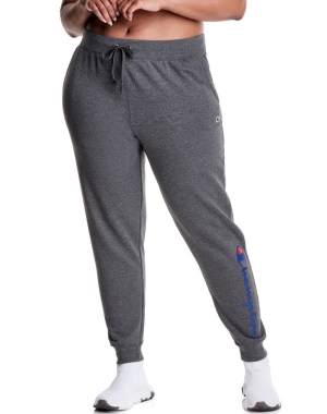 Champion Plus Powerblend Fleece Script Logo Byxor Dam Mörkgrå | 9035268-ZG