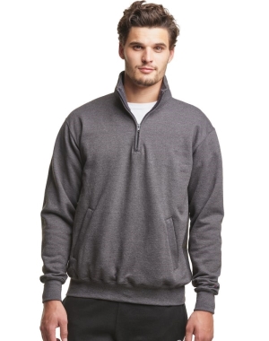 Champion Powerblend Fleece 1/4 Zip With Pockets Tröjor Herr Mörkgrå | 3910287-PU